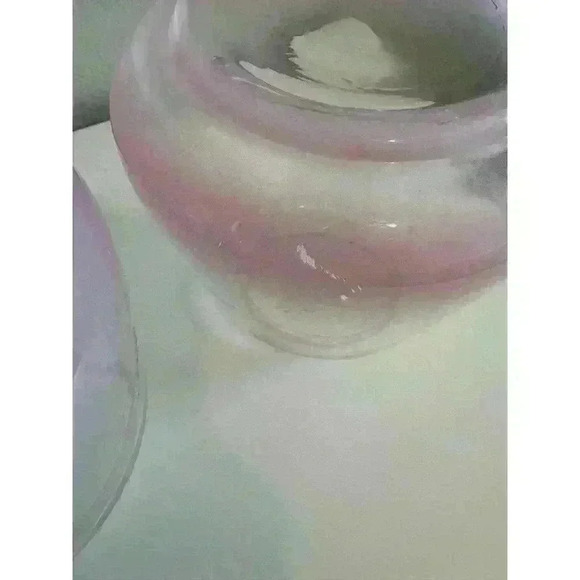 2 Marilyn Vases from anthropology. 9” tall, gold rim w/pink frosted tint on base - Picture 5 of 5